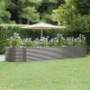 Garden Raised Bed Gray 176"x55.1"x26.8" Powder-coated Steel