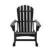 Adirondack Rocking Chair Solid Wood Chairs Finish Outdoor Furniture for Patio, Backyard, Garden - Black