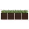 Garden Raised Bed Brown 126"x31.5"x30.3" Galvanized Steel
