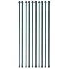 Garden Posts 10 pcs 39.4" Metal Green