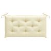 Garden Bench Cushion Cream White 39.4"x19.7"x2.8" Fabric