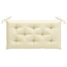 Garden Bench Cushion Cream White 39.4"x19.7"x2.8" Fabric