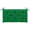 Garden Bench Cushion Green 39.4"x19.7"x2.8" Fabric