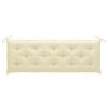Garden Bench Cushion Cream White 59.1"x19.7"x2.8" Fabric