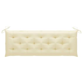 Garden Bench Cushion Cream White 59.1"x19.7"x2.8" Fabric