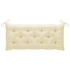 Garden Bench Cushion Cream White 47.2"x19.7"x2.8" Fabric