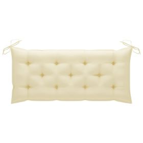 Garden Bench Cushion Cream White 47.2"x19.7"x2.8" Fabric