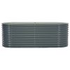 Garden Raised Bed 94.5"x31.5"x31.9" Galvanized Steel Gray