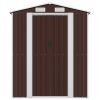 Garden Shed Dark Brown 75.6"x271.3"x87.8" Galvanized Steel
