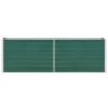 Garden Raised Bed Galvanized Steel 94.5"x15.7"x30.3" Green