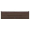 Garden Raised Bed Galvanized Steel 94.5"x15.7"x17.7" Brown