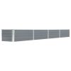 Garden Raised Bed Galvanized Steel 126"x15.7"x17.7" Gray