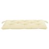 Garden Bench Cushion Cream White 39.4"x19.7"x2.8" Fabric