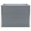 Raised Garden Bed 39.4"x39.4"x30.3" Galvanized Steel Gray