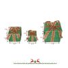 3pcs 60 Lights, Dusting Mesh, Streamer Bow, Battery Type (Not Included) Garden Gift Box Decoration