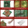 3pcs 60 Lights, Dusting Mesh, Streamer Bow, Battery Type (Not Included) Garden Gift Box Decoration