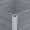 Raised Garden Bed 39.4"x39.4"x30.3" Galvanized Steel Gray