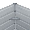 Raised Garden Bed 39.4"x39.4"x30.3" Galvanized Steel Gray