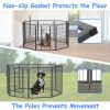 40" Outdoor Fence Heavy Duty Dog Pens 8 Panels Temporary Pet Playpen with Doors