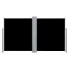 Patio Retractable Double Side Awning 66.9"x236.2" Black