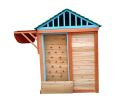 Eco-friendly Outdoor Wooden 4-in-1 Game House for kids garden playhouse with different games on every surface,Solid wood,61.4"Lx45.98'Wx64.17H