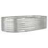 Garden Raised Bed Powder-coated Steel 59.8"x31.5"x14.2" Silver