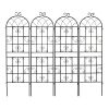 2 Pack Metal Garden Trellis 71" x 19.7" Rustproof Trellis for Climbing Plants Outdoor Flower Support Black