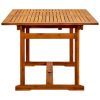 Garden Dining Table (59.1"-78.7")x39.4"x29.5" Solid Acacia Wood