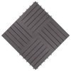 Decking Tiles 30 pcs Gray Wash 11.8"x11.8" Solid Acacia Wood