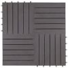 Decking Tiles 30 pcs Gray Wash 11.8"x11.8" Solid Acacia Wood