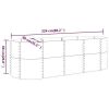 Garden Raised Bed Powder-coated Steel 88.2"x31.5"x26.8" Gray