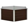 Raised Garden Bed Brown 50.8"x50.8"x18.1" Galvanized Steel