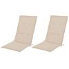 Garden Chair Cushions 2 pcs Cream 47.2"x19.7"x1.2"