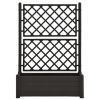 Garden Planter with Trellis 39.4"x16.9"x55.9" PP Anthracite