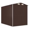 Garden Shed Dark Brown 75.6"x107.9"x87.8" Galvanized Steel