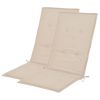 Garden Chair Cushions 2 pcs Cream 47.2"x19.7"x1.2"