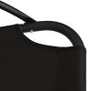Garden Swing Chair with Cushion Black Oxford Fabric and Steel