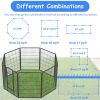 40" Outdoor Fence Heavy Duty Dog Pens 8 Panels Temporary Pet Playpen with Doors