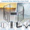 40" Outdoor Fence Heavy Duty Dog Pens 8 Panels Temporary Pet Playpen with Doors