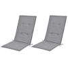 Garden Chair Cushions 2 pcs Gray 47.2"x19.7"x1.2"