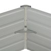 Raised Garden Bed Brown 50.8"x50.8"x18.1" Galvanized Steel