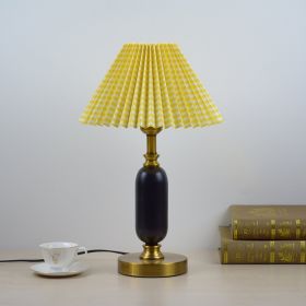 Warm Chinese Style Ceramic Wedding Master Bedroom Decorative Lamp (Option: Yellow-Dimmer Switch-EU)