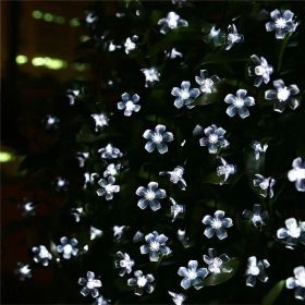 Solar Sakura Small Lantern String Light Outdoor Waterproof Courtyard Arrangement (Option: White-Solar 5meters 20lights)