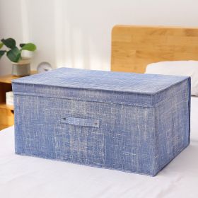 Fabric Foldable Storage Storage Box Toy Clothes Storage Bag (Option: Blue-24L)
