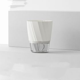 Lazy Green Dill Plant Automatic Water Feeding Small Flower Pot (Option: White-L)
