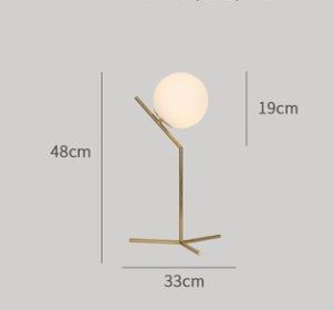 Intrinsic Color Of Copper Bedroom Bedside Creative Simple Table Lamp (Option: Without Light Source E27-Type C-AU)