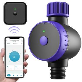 Bluetooth Sprinkler Timer, WiFi Smart Irrigation Water Timer, Wireless Remote APP & Voice Control, Rain Delay/ Manual/ Automatic Watering System, Wate (Color: as picture)